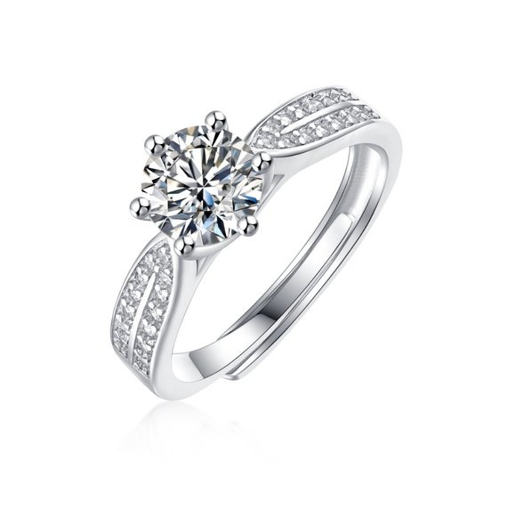 Certified 1ct. t.w. Moissanite Diamond Solitaire Wedding Engagement Ring NEW - Picture 11 of 17